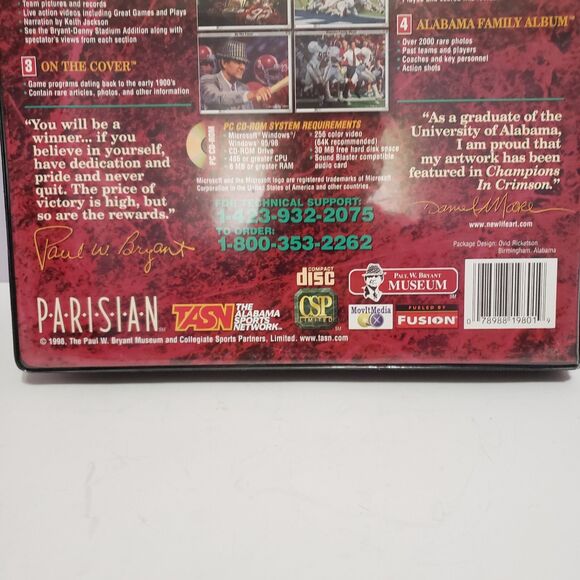Alabama 1998  Champions in Crimson PC/ Cd -Rom Sealed Set NOB - Picture 10 of 10
